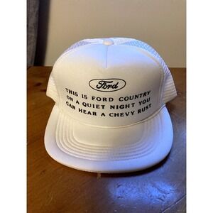 VTG THIS IS FORD COUNTRY ON A QUIET NIGHT YOU CAN HEAR CHEVY RUST SNAPBACK HAT